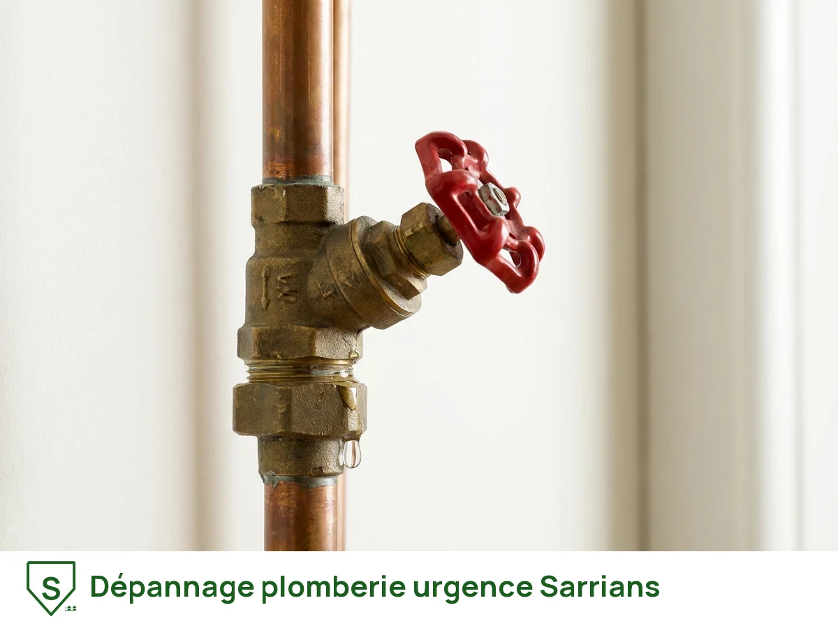 Dépannage plomberie urgence à Sarrians