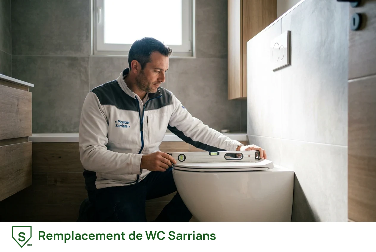 Remplacement de WC à Sarrians